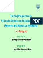 Training Programme On Vehicular Emission and Exhaust Monitoring (Receptor and Dispersion Modelling)