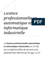 Licence Professionnelle en Automatique Et Informatique Industrielle - Wikipédia