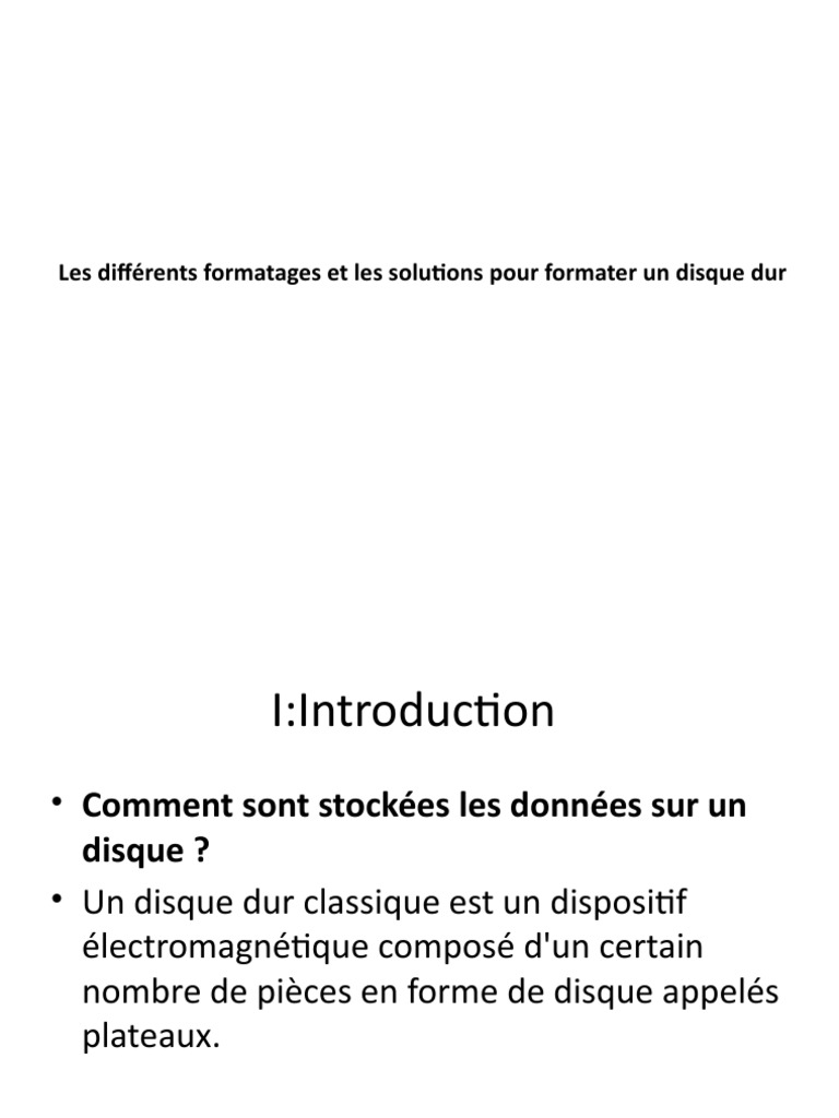 Types et outils de formatage disque dur | PDF | Disque dur | Données ...