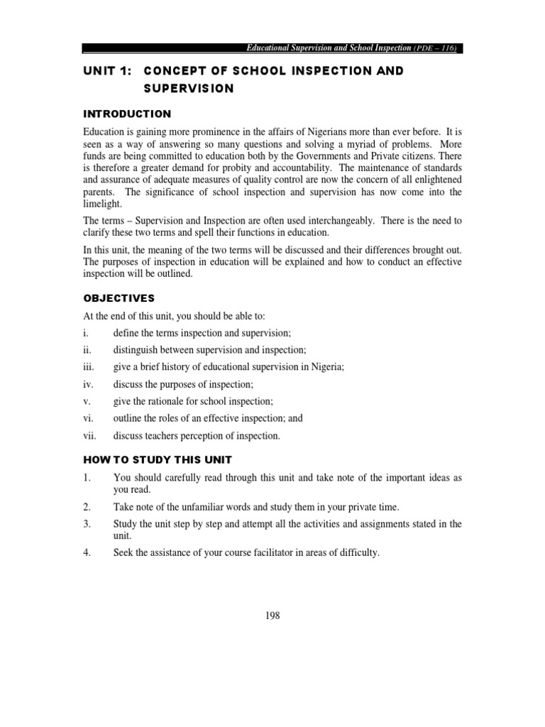 Understanding School Inspection and Supervision | PDF | Teachers | Schools