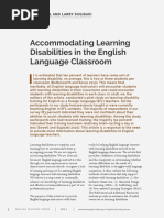 Accommodating Learning Disabilities in The English Language Classroom