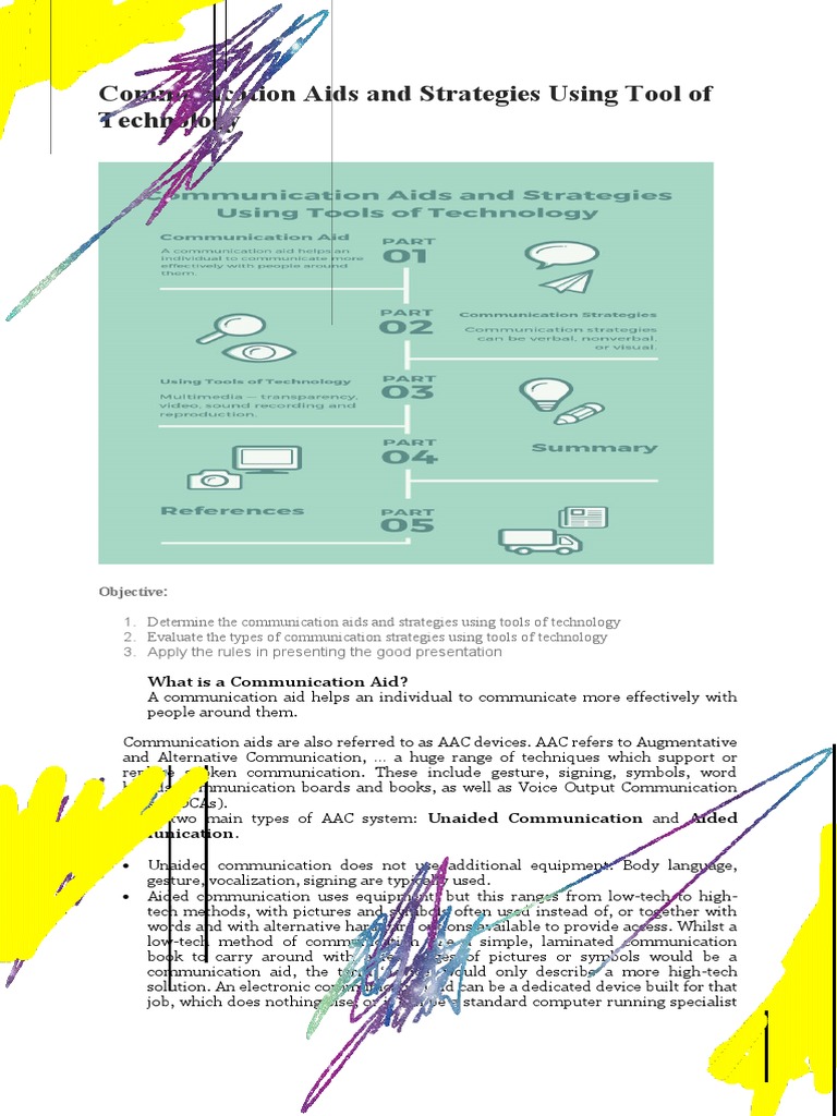 Communication Aids and Strategies Using Tool of Technology PDF