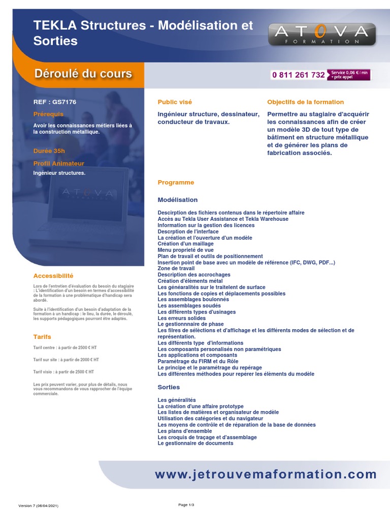 Formation Tekla Structures 3D Métallique | PDF | Informatique