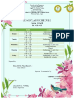 Tapaz Central Elementary School Class Schedule 2021-2022
