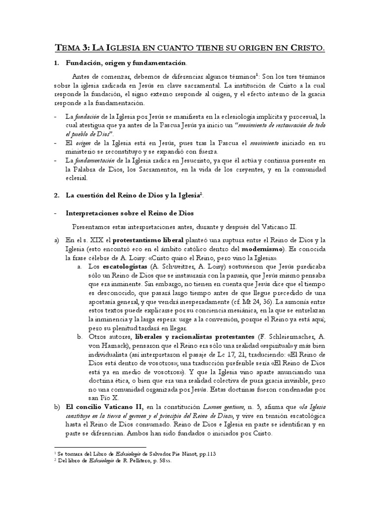 La Iglesia: Origen y Fundación en Cristo | PDF | Jesús | Iglesia Católica