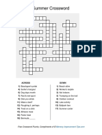 Summer Crossword: Free Crossword Puzzle, Compliments of ©
