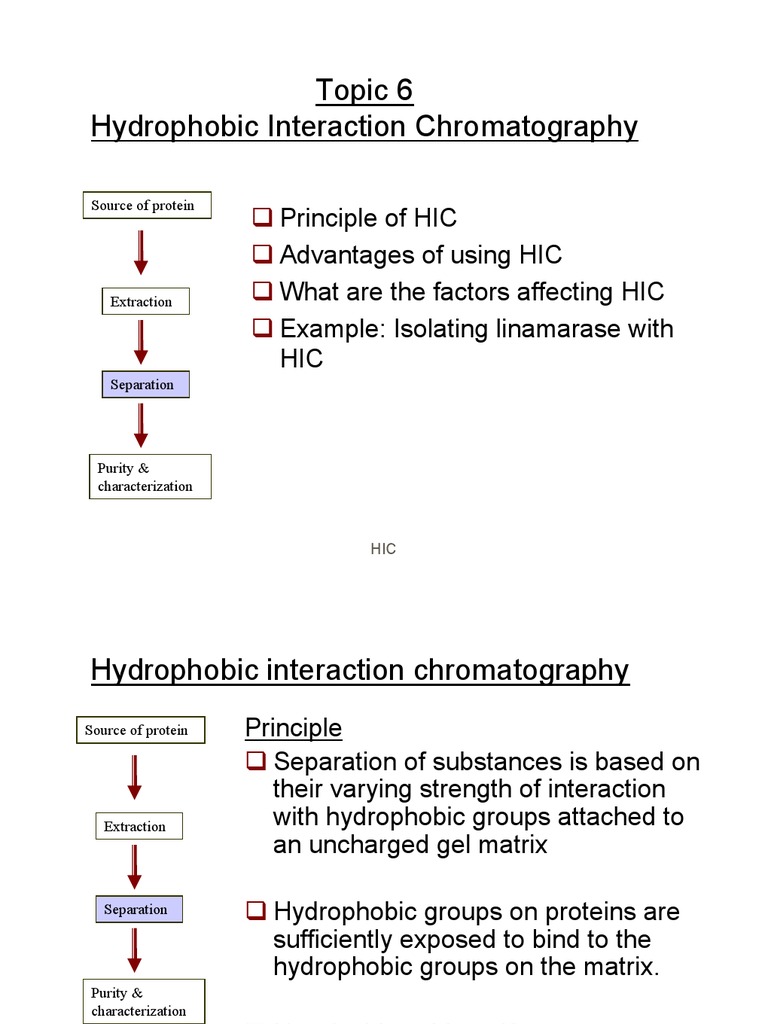Lect 5 B HIC | PDF | Chromatography | Analytical Chemistry
