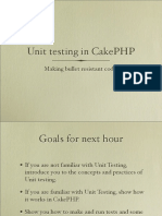 Unit Testing Cake PHP