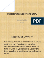 Handicrafts Exports To USA: Saurav Mittal MIB