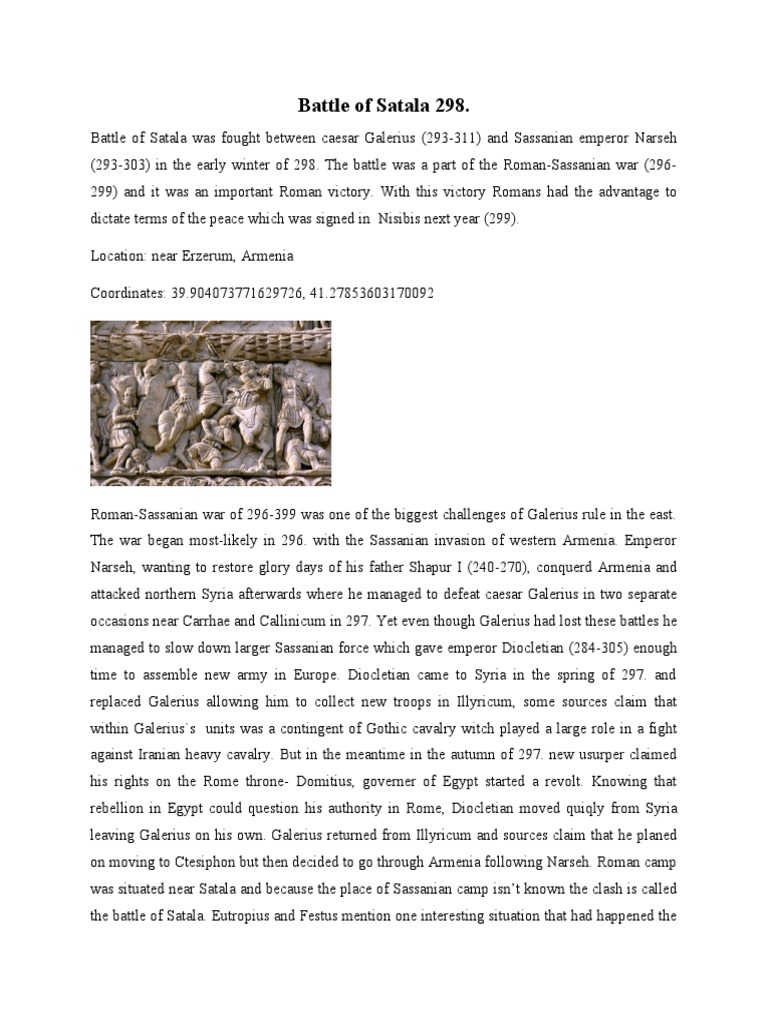 Battle of Satala 298 | PDF | Roman Empire | Late Antiquity