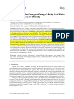 Nutrients: An Increase in The Omega-6/Omega-3 Fatty Acid Ratio Increases The Risk For Obesity