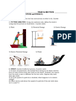 Evaluation: NAME: - YEAR & SECTION: - Lesson 9 (Work, Power and Energy)