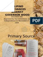 Filipino Grievances Against Governor Wood Final