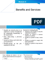 Employee Benefits and Services