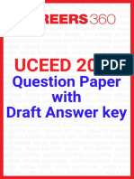 UCEED 2020 Question Paper and Draft Answer Key