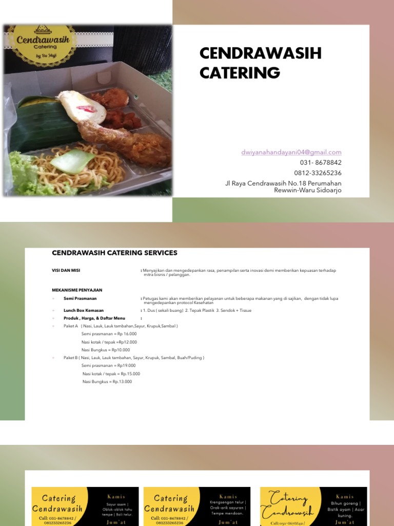 Cendrawasih Catering Proposal Luar Pdf