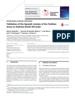 Validation of The Spanish of The Problem Areas in Diabetes (PAID-SP) Scale