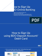 How to sign up for BDO online banking