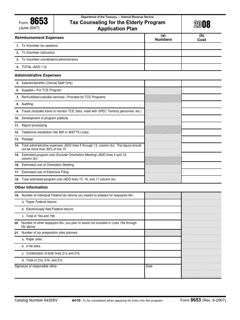 Tax Counseling Program Application Form | PDF | Finance & Money Management