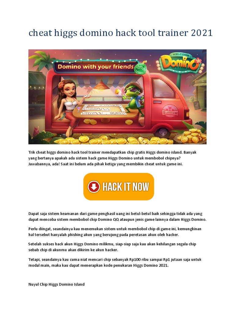 Cheat Higgs Domino Hacking Tool 2021 PDF