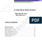 BYJU'S All India Mock Board Exams: CBSE Grade XII - Term I Mock Papers Set - 1