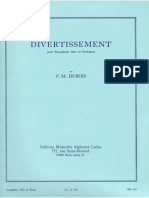 Pierre Max Dubois - Divertissement (Alto Saxophone & Piano)