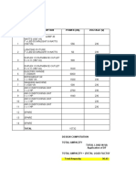 Schedule of Loads and Computation Sample