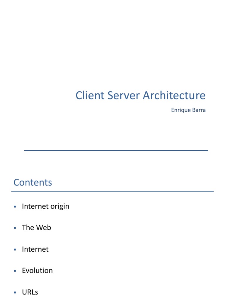 1.1 Client Server Architecture | PDF | Internet & Web | World Wide Web