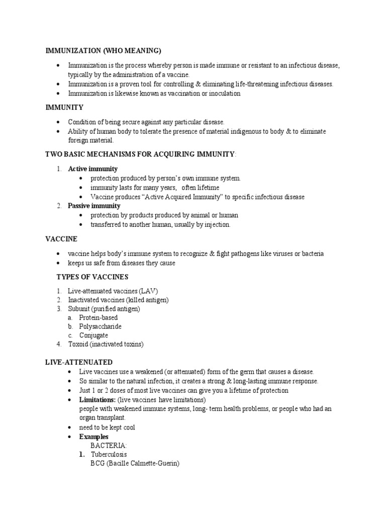 Understanding Immunization and Vaccines | PDF | Tuberculosis | Infection