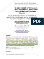 o Ensino de Ciências Por Investigação Frente Às Peculiaridades Da Modalidade Eja...