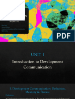 Development Communication - Unit 1