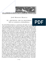 Epilogo Jose Manuel Blecua El Quijote en La Historia de La Lengua