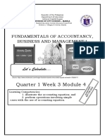 Quarter 1 Week 3 Module 4: Fundamentals of Accountancy, Business and Management1