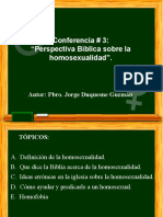Conferencia # 3. Perspectiva Biblica Sobre Homosexualidad