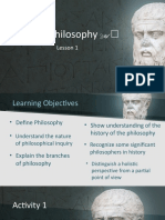 Lesson 1 Doing Philosophy