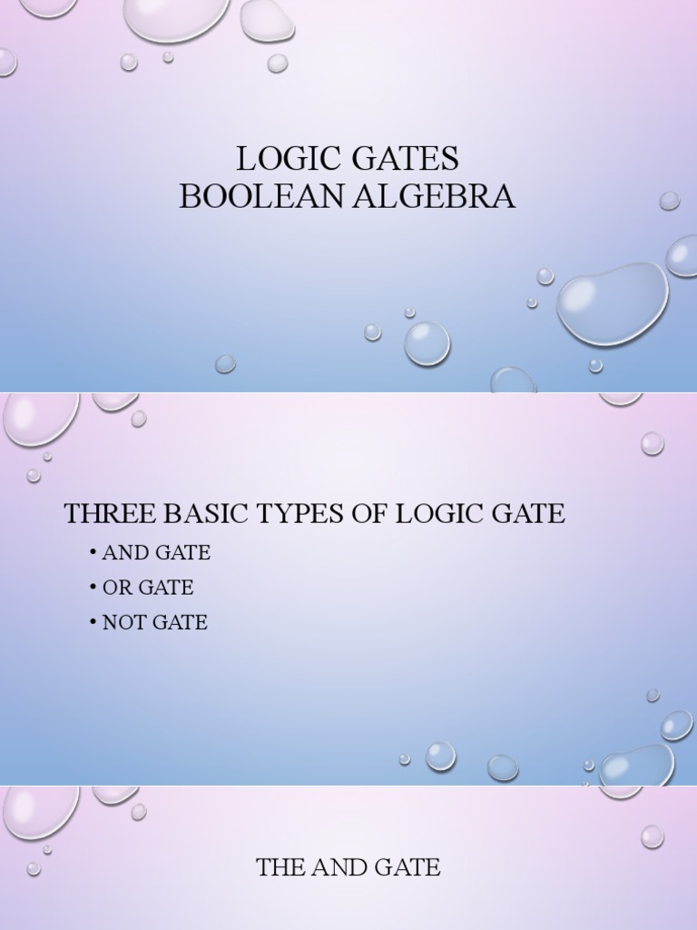 04 - Logic Gates and Boolean Algebra | PDF | Teaching Mathematics ...