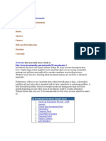 Overview (Types of Investments) Stocks Bonds Options Futures Risk and Diversification Duration Convexity