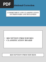 Institutional Correction: Commitment and Classification of Prisoners and Detainees