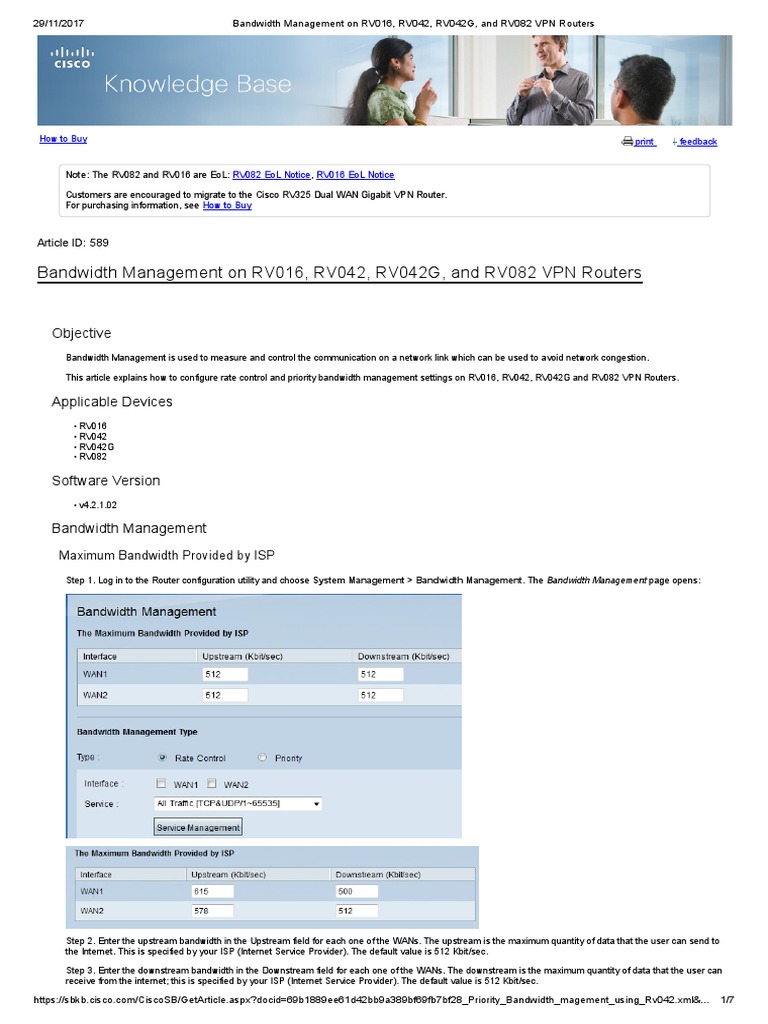 Bandwidth Management On RV016, RV042, RV042G, and RV082 VPN Routers ...