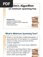 Prim's Algorithm: On Minimum Spanning Tree