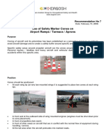 Use of Safety Marker Cones On Airport Ramps / Tarmacs / Aprons