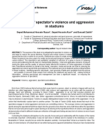 ABSTRACT - The Study of Spectator's Violence and Aggression in Stadiums