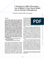 The Role of Attention in Affect Perception: An Examination of Mir Sky's Four Factor Model of Attention in Chronic Schizophrenia