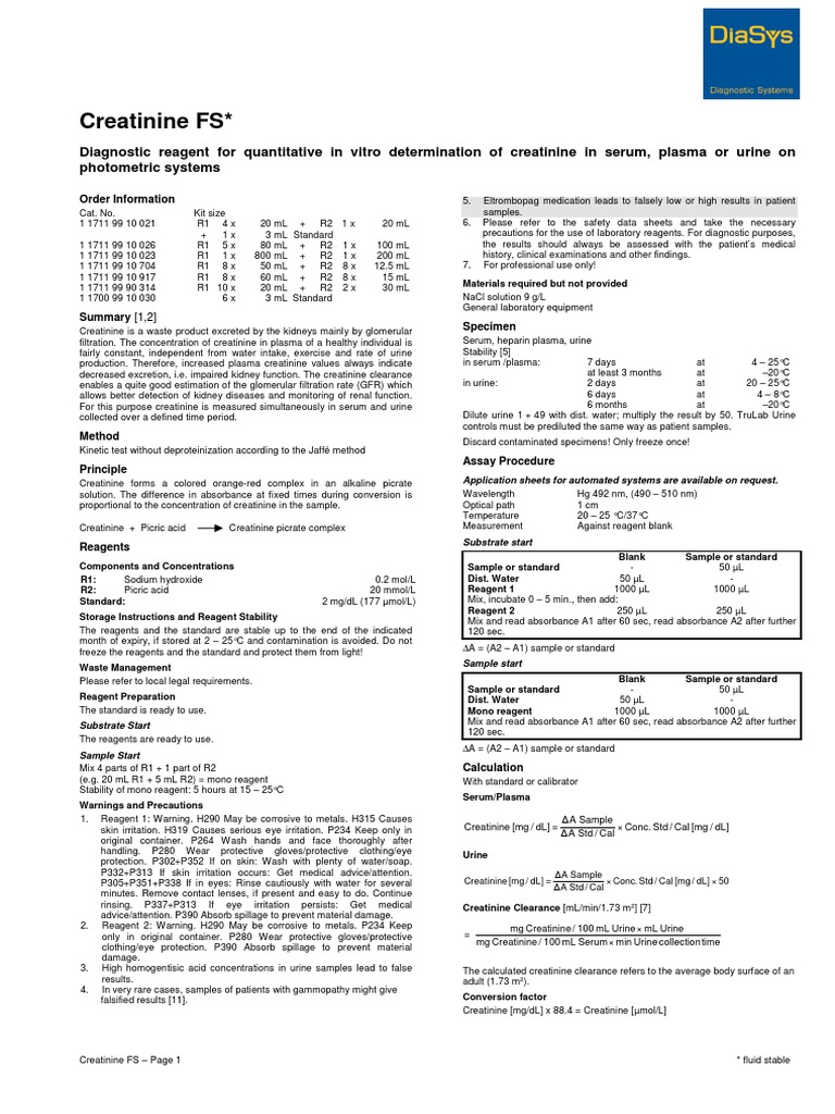 PI e CREA JAFFE 20 Download Free PDF Creatinine Kidney
