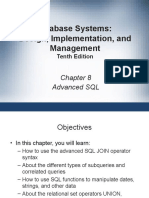 Database Systems: Design, Implementation, and Management: Advanced SQL