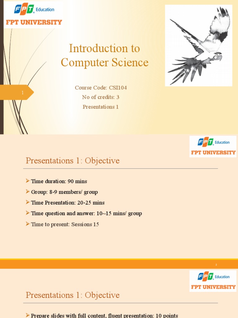 Introduction To Computer Science: Course Code: CSI104 No of Credits: 3 ...