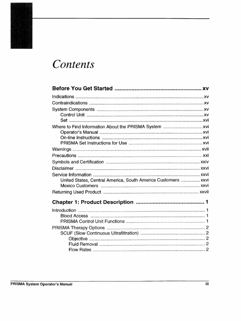PRISMA System Operator's Manual | PDF | Clinical Medicine | Medicine