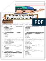 Práctica Calificada Oraciones Incompletas 4° Año 2021