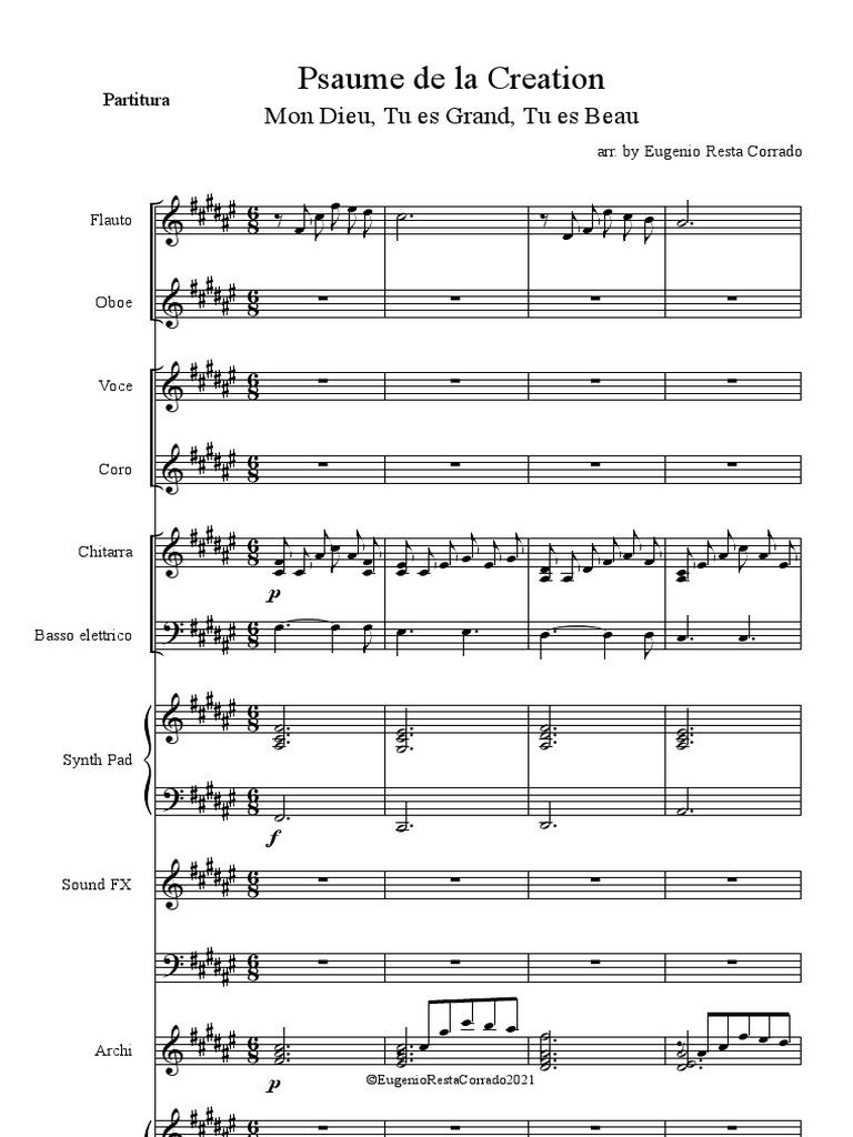 Mon Dieu Tu Es Grand Tu Es Beau | PDF