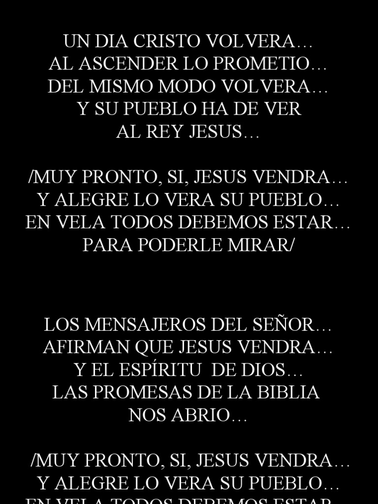 Un Día Cristo Volverá: Letra y Mensaje | PDF | Religión y espiritualidad